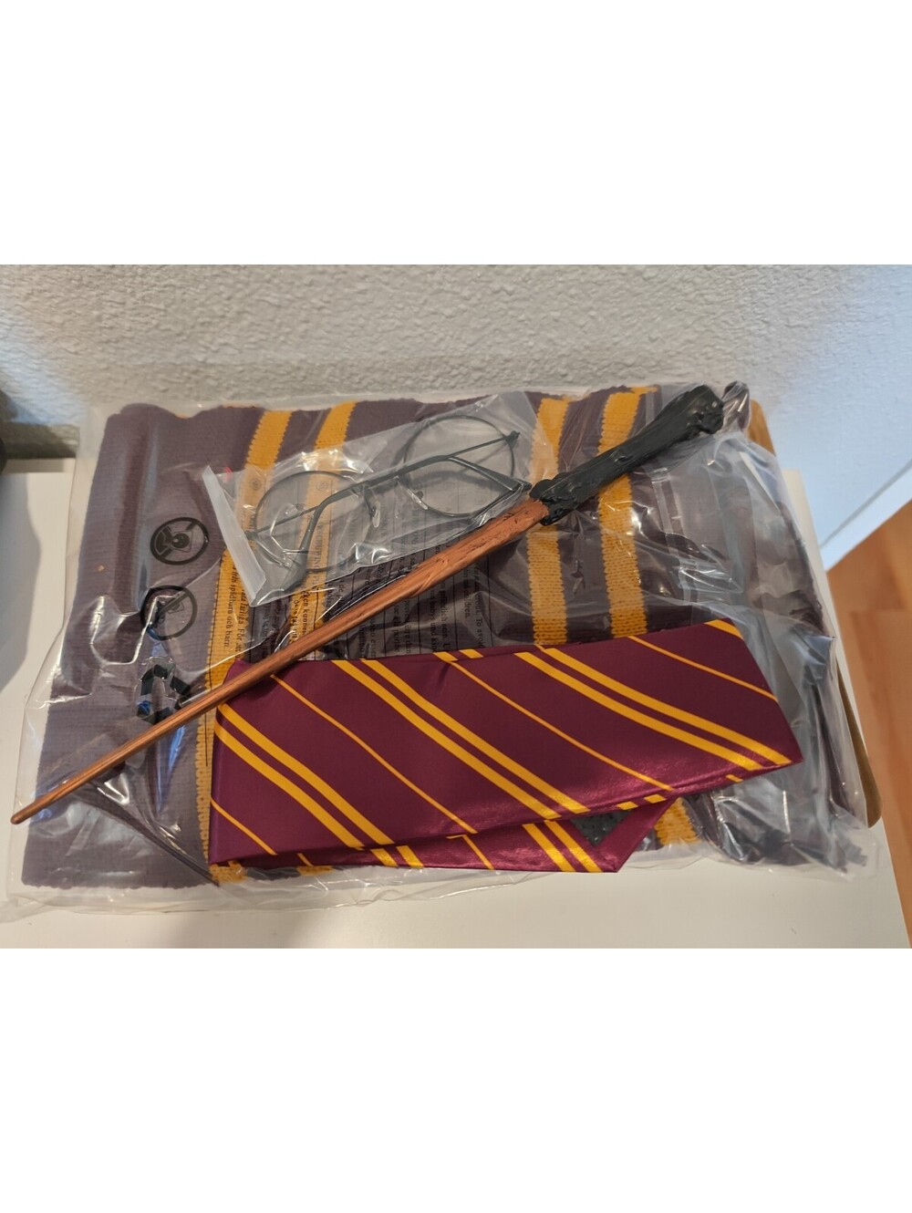 Harry Potter Gryffindor Costume Set with Tie, Wand, Glasses,